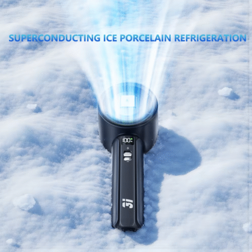 3000mAh portable cooling fan with superconducting cooling and long battery life”