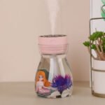 Mermaid humidifier glowing LED night lamp with mist output”
