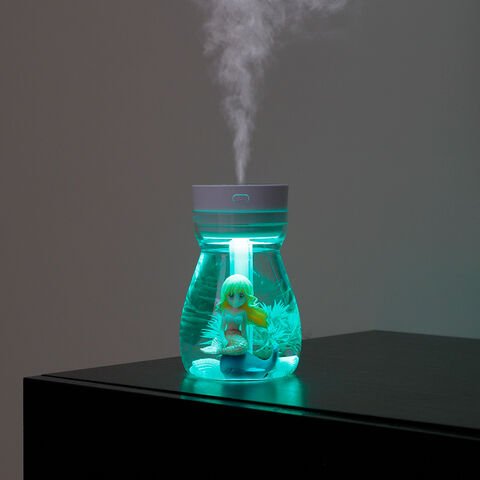 “Cute pink mermaid humidifier for home and desk décor”