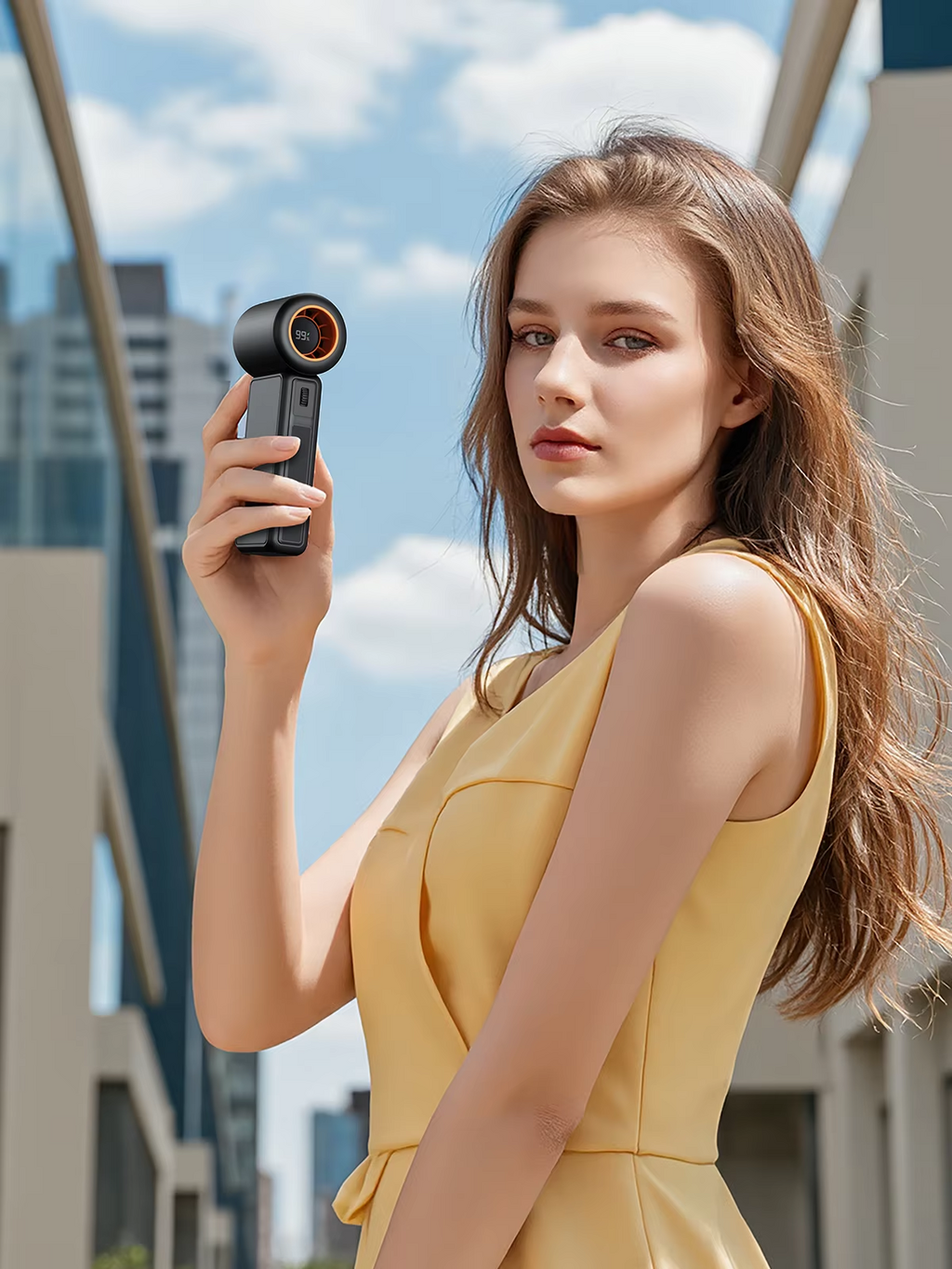 Portable Handheld Fan 5000mAh | 6–15H Runtime, Fast Charging & Digital Display – Zoky TurboCool