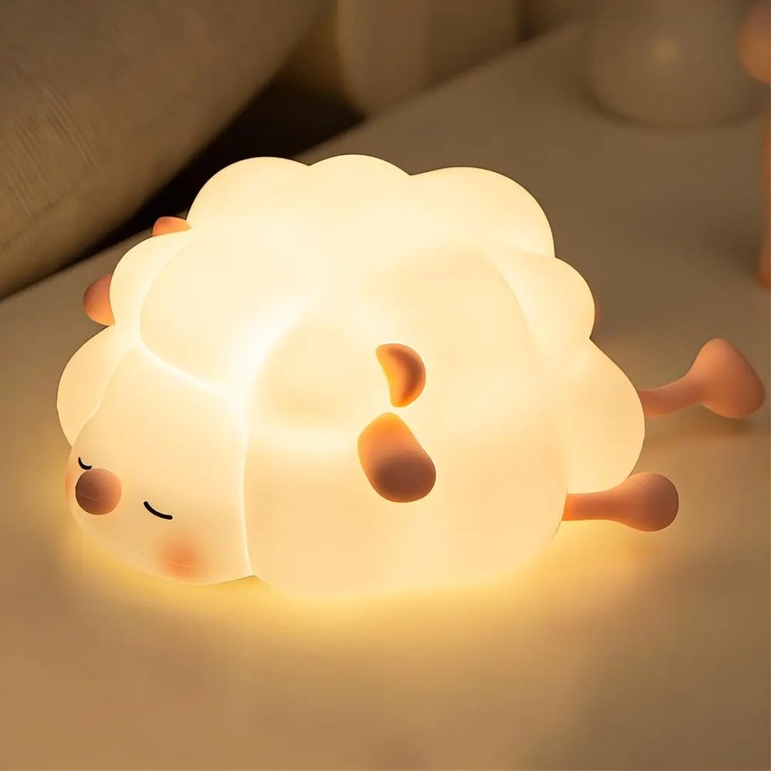 ZOKY Sheep Silicone Night Lamp | Color Changing LED Mood Light | Rechargeable & Portable